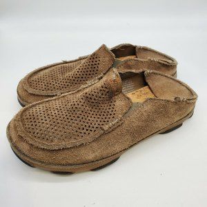 OluKai 10184-1010 Clay Moloa Kohana Slip-On Leather Loafers Shoes Men’s 8.5M